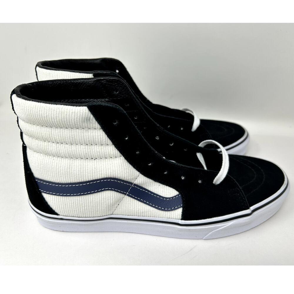 Vans Mens Sk8-Hi Mini Cord 'Black Navy White' VN000BW7NGV Size 9.5 Skateboarding